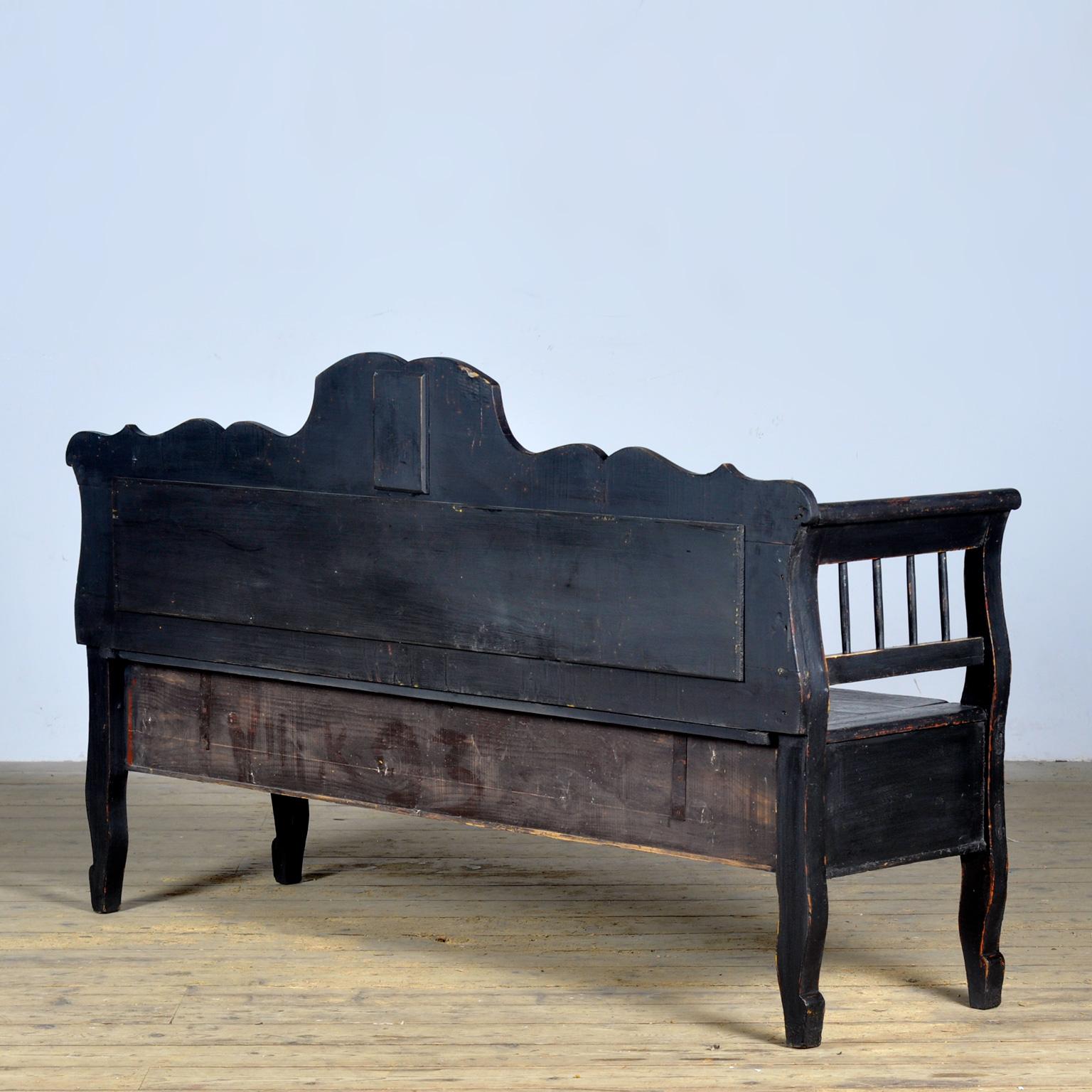 Banc en pin ancien, années 1900 en vente 8