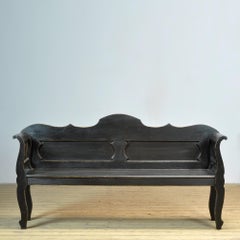 Antique pine bench, 1900s