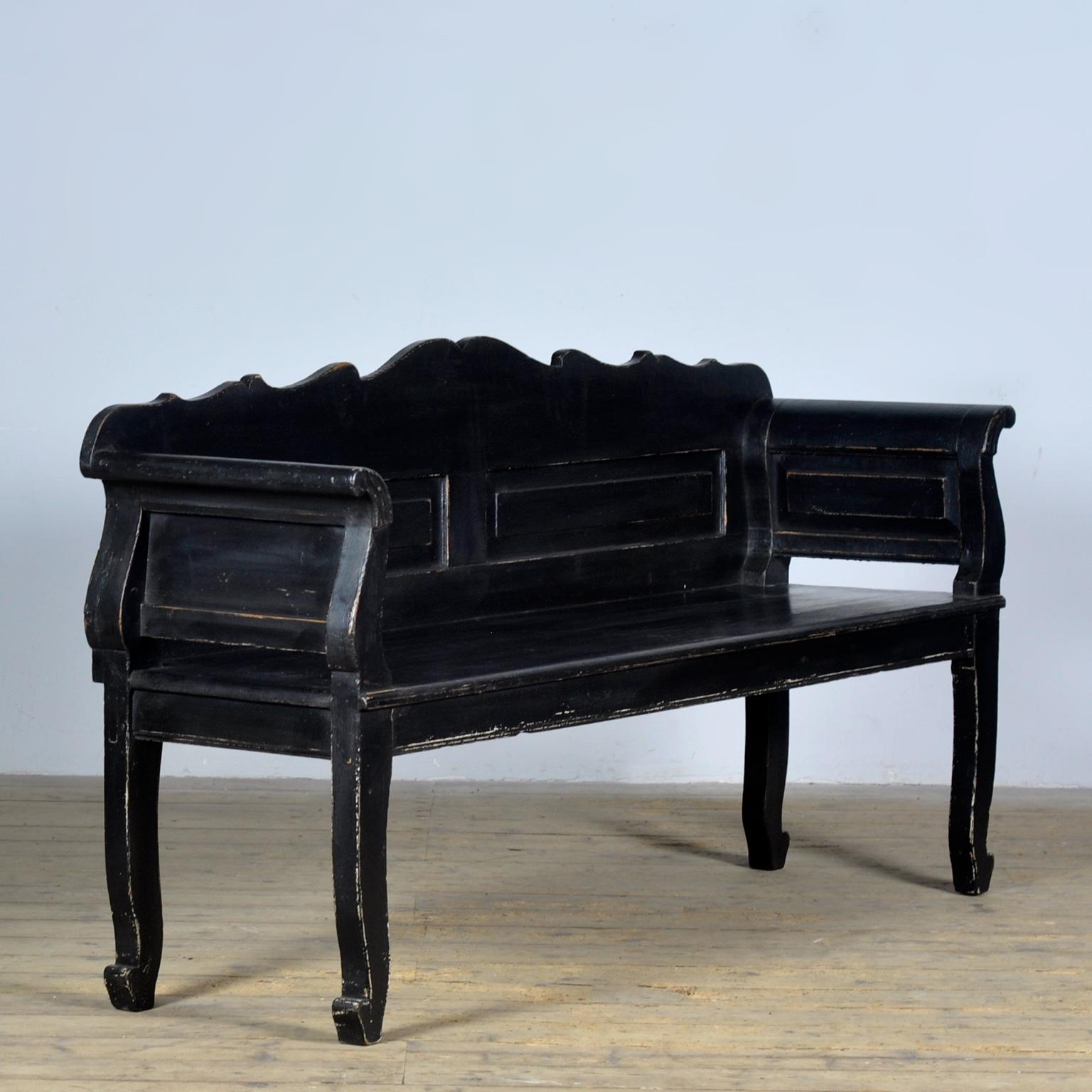 Rustic Antique pine bench, 1900s