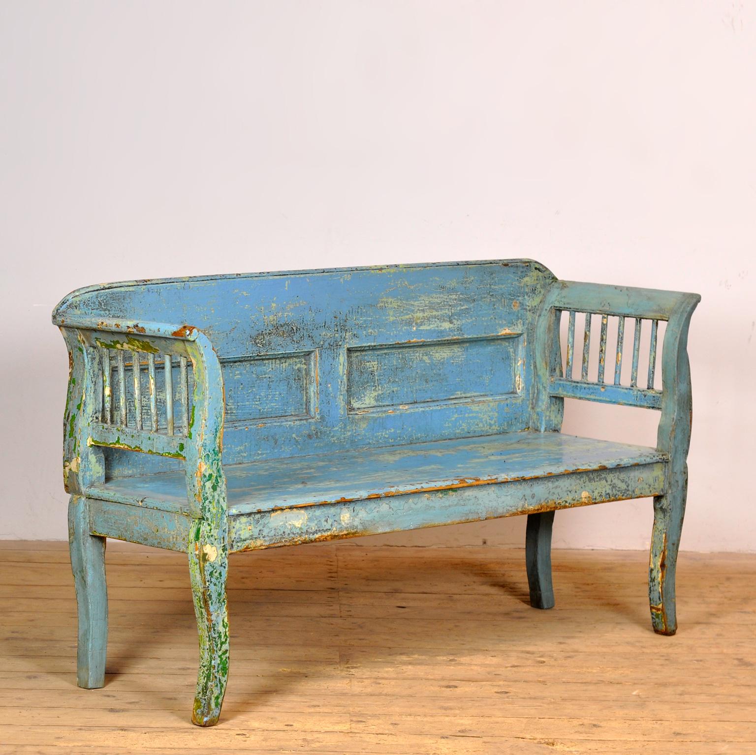 Rustique Banc en pin ancien, années 1900 en vente