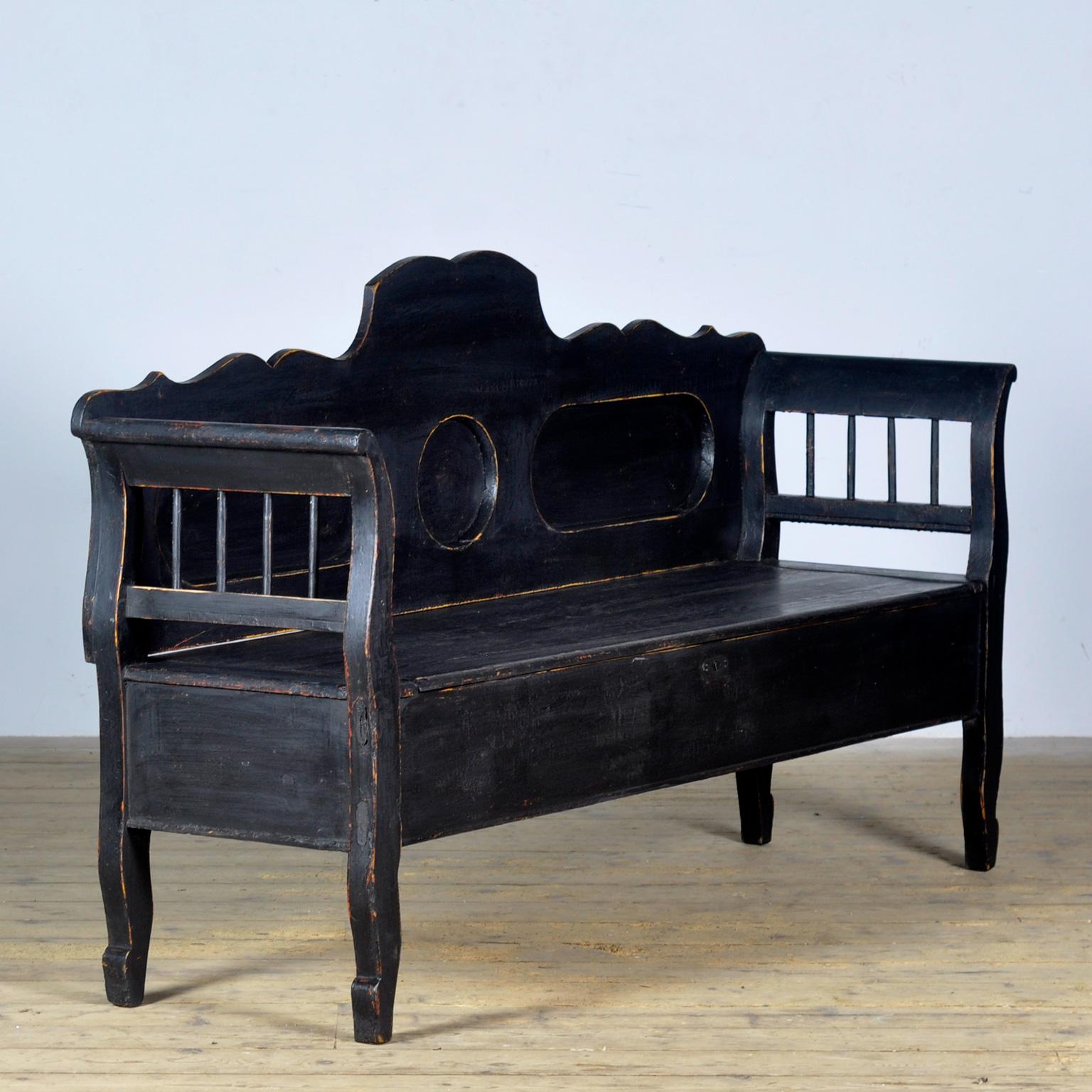 Rustique Banc en pin ancien, années 1900 en vente
