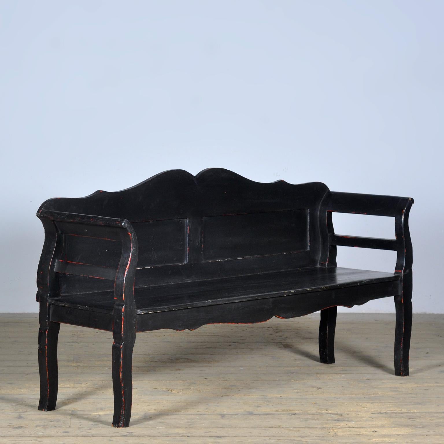 Rustique Banc ancien en pin, années 1900 en vente