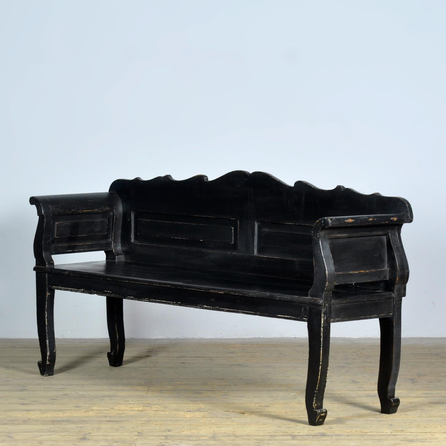Hungarian Antique pine bench, 1900s