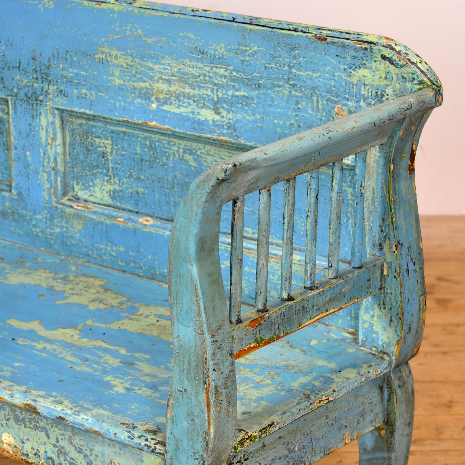 Peint Banc en pin ancien, années 1900 en vente