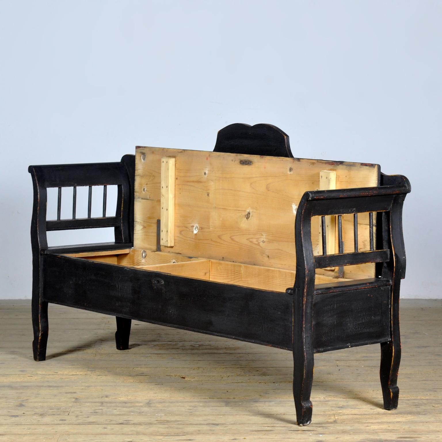 Peint Banc en pin ancien, années 1900 en vente