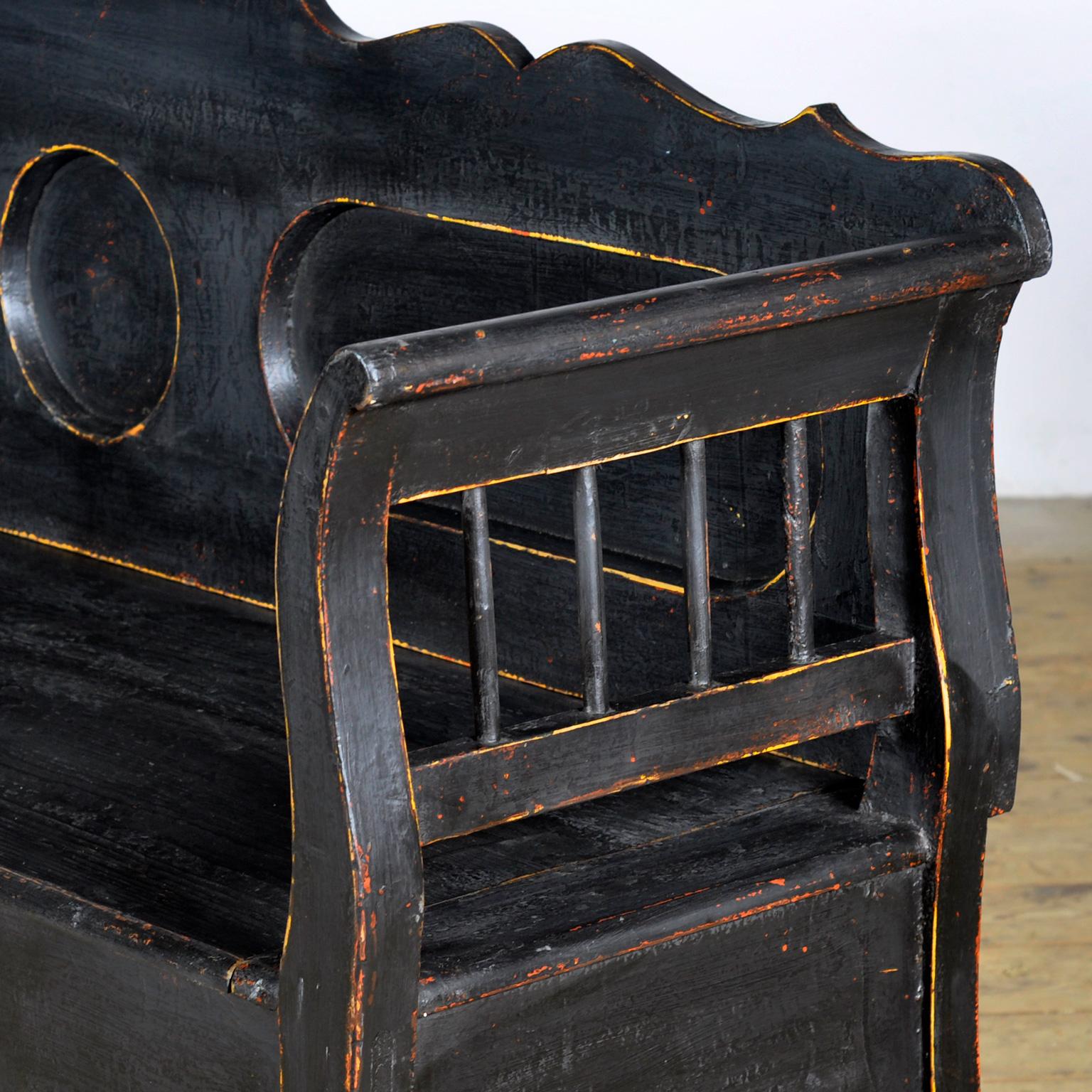 Banc en pin ancien, années 1900 en vente 1