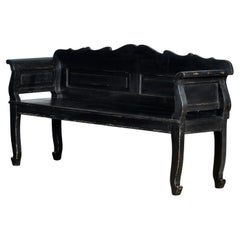 Antique pine bench, 1900s