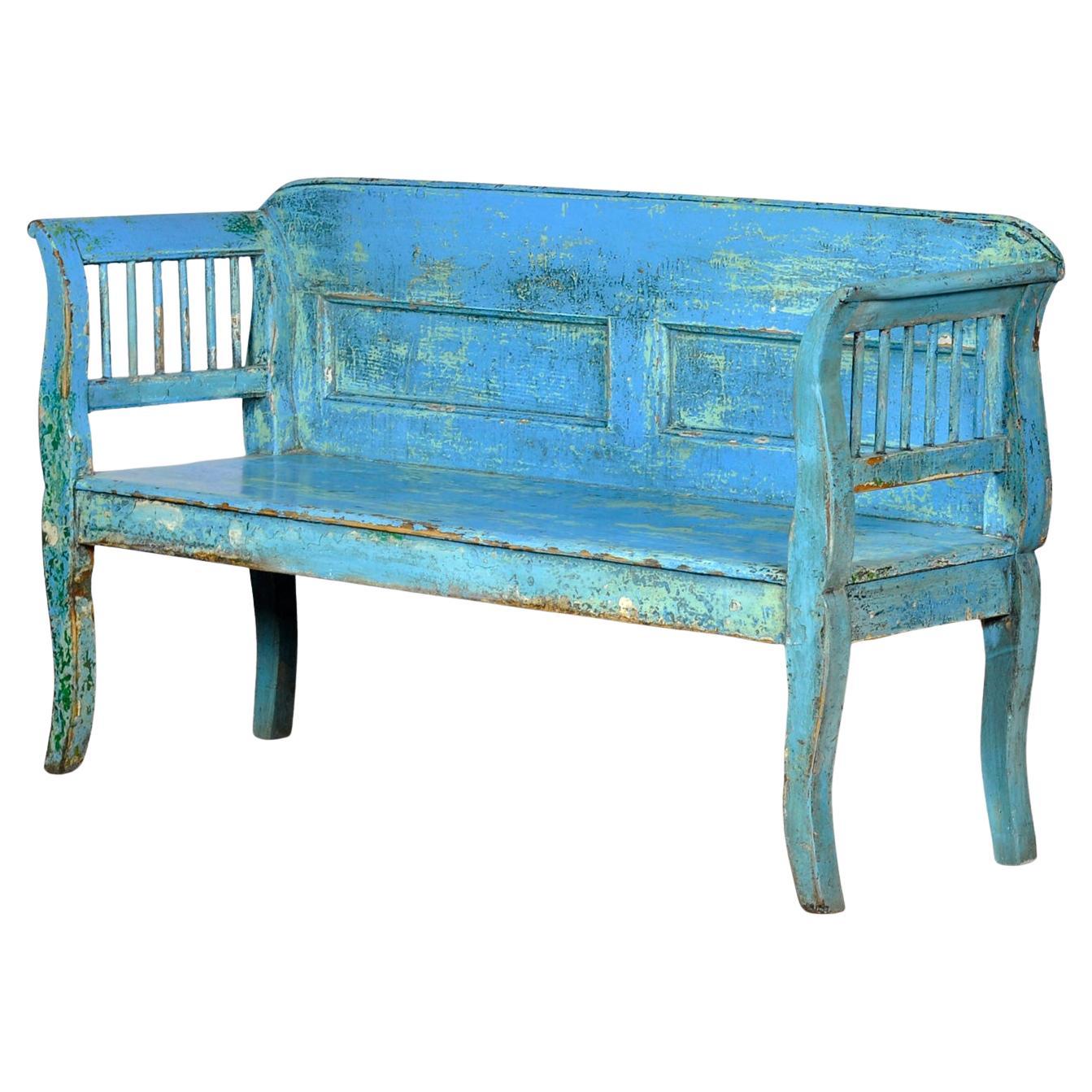 antique pine bench, 1900s