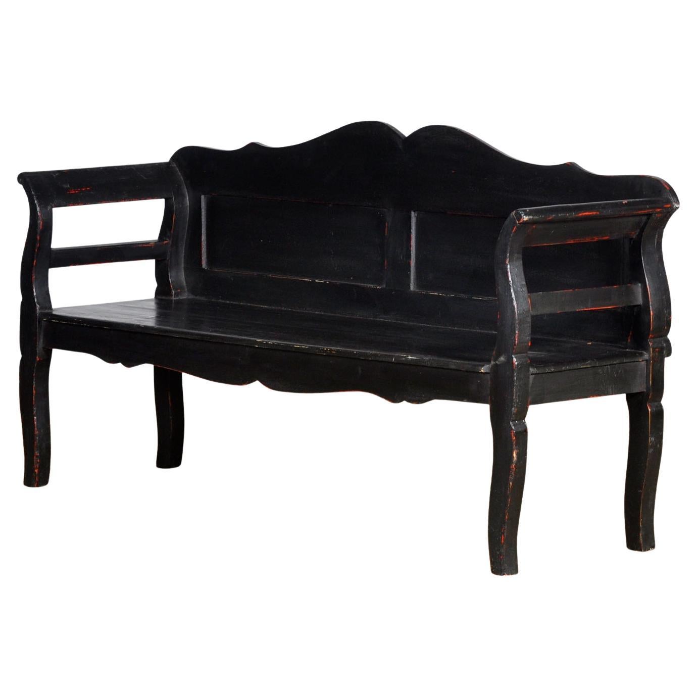 Antique pine bench, 1900s