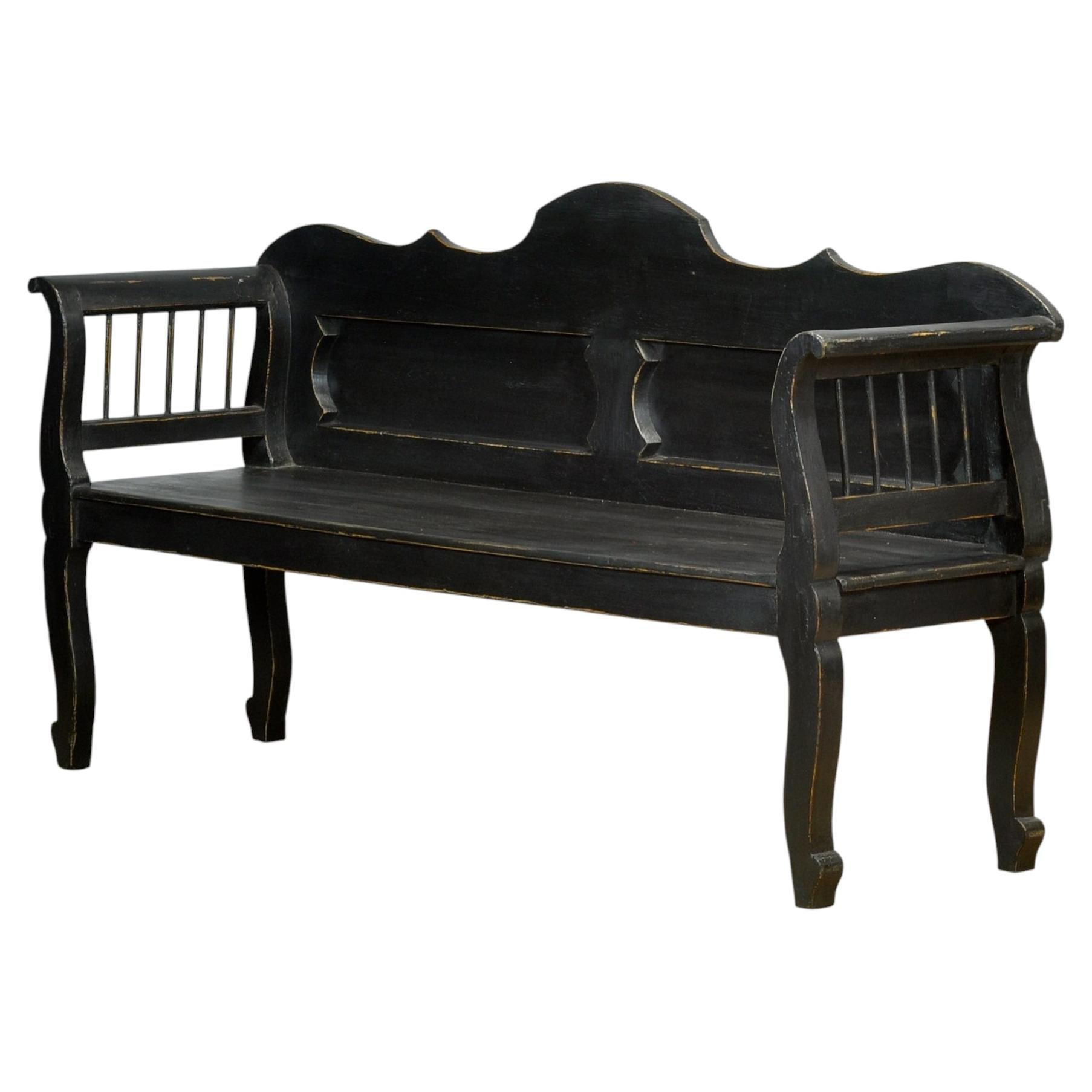 Antique pine bench, 1900s