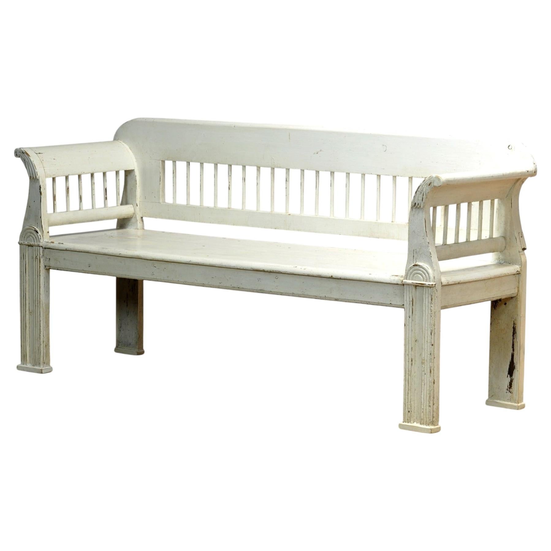 Antique pine bench, 1900s