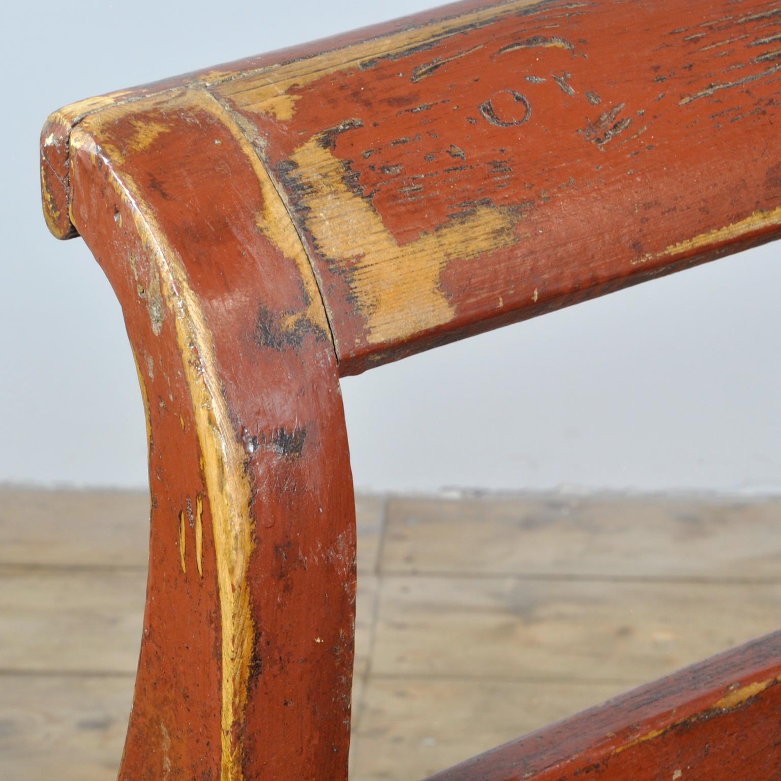 Antique Pine Bench, 1920s 2