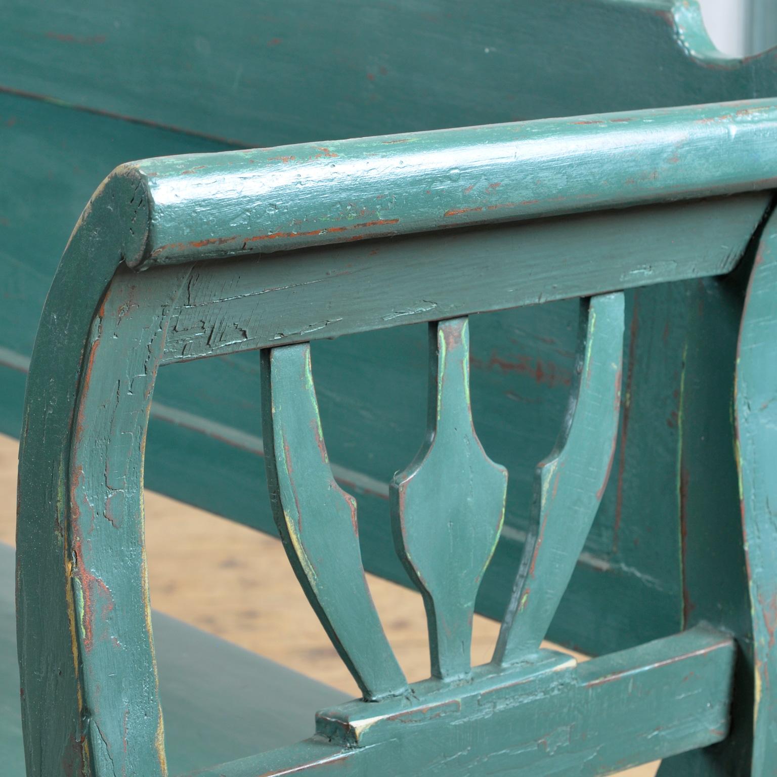 Antique Pine Bench, 1920s 4