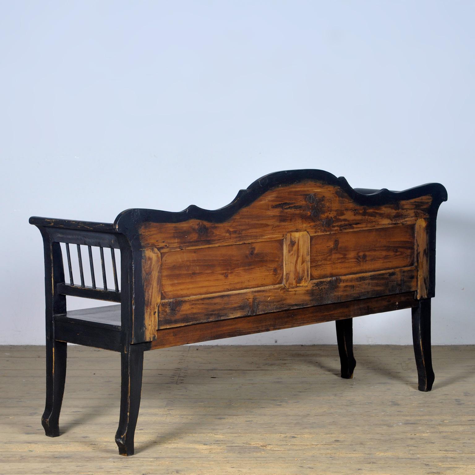 Antique Pine Bench, 1920s For Sale 5