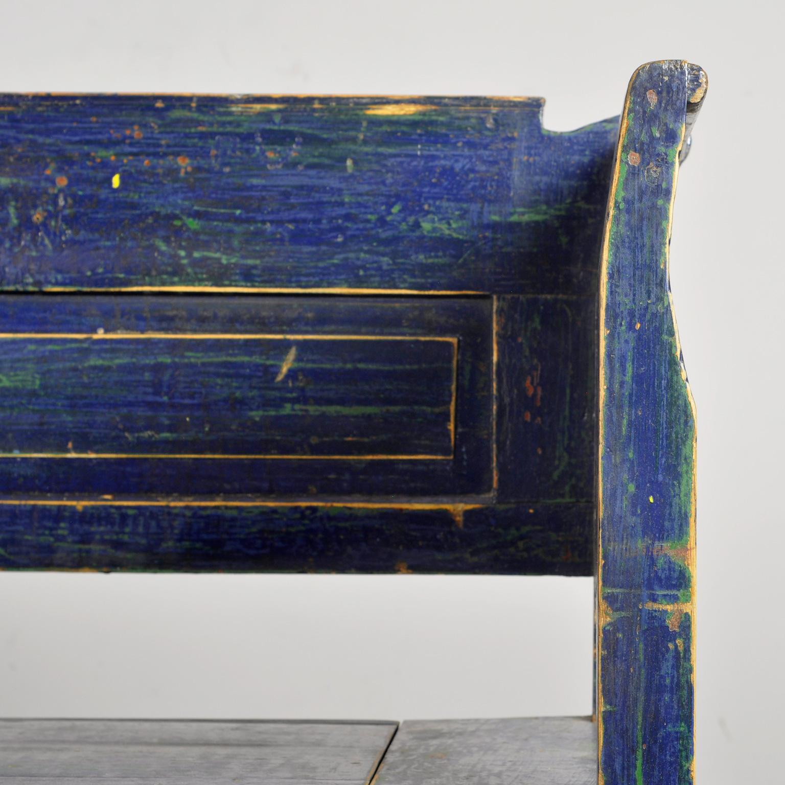 Antique Pine Bench, 1920s For Sale 9