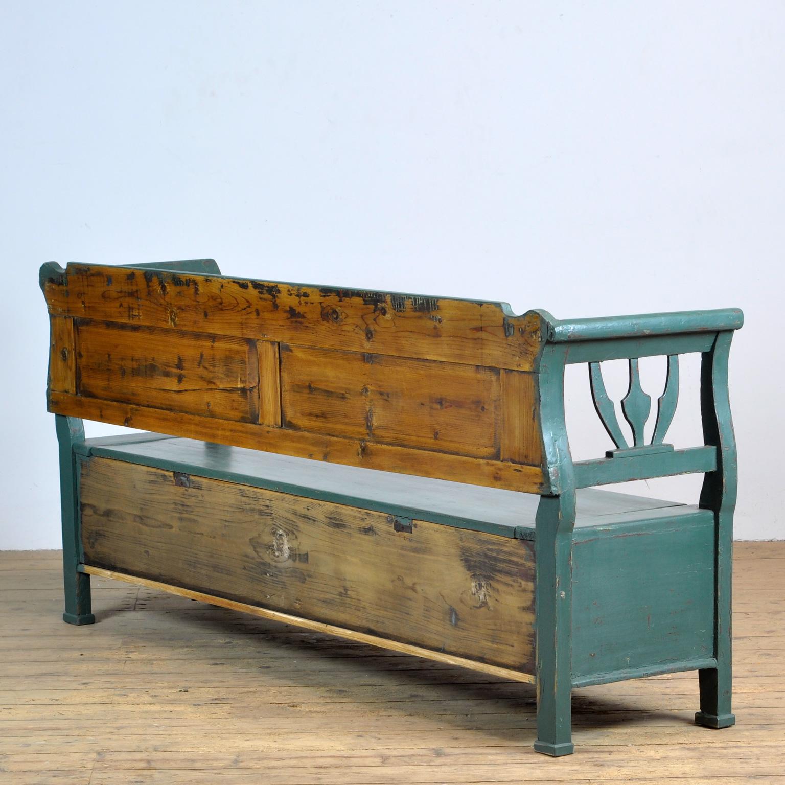 Banc en pin ancien, années 1920 8