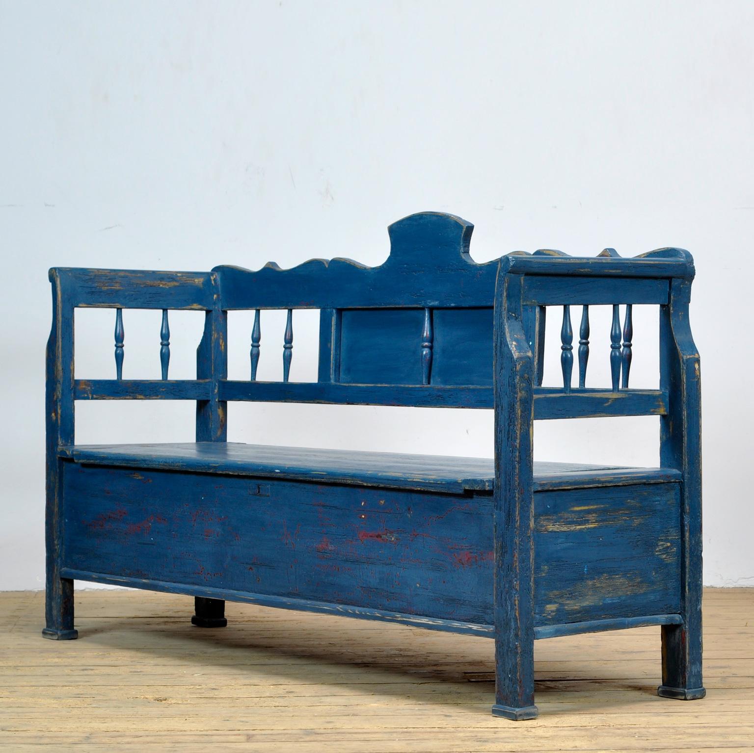 Antique Pine Bench, 1920s For Sale 8