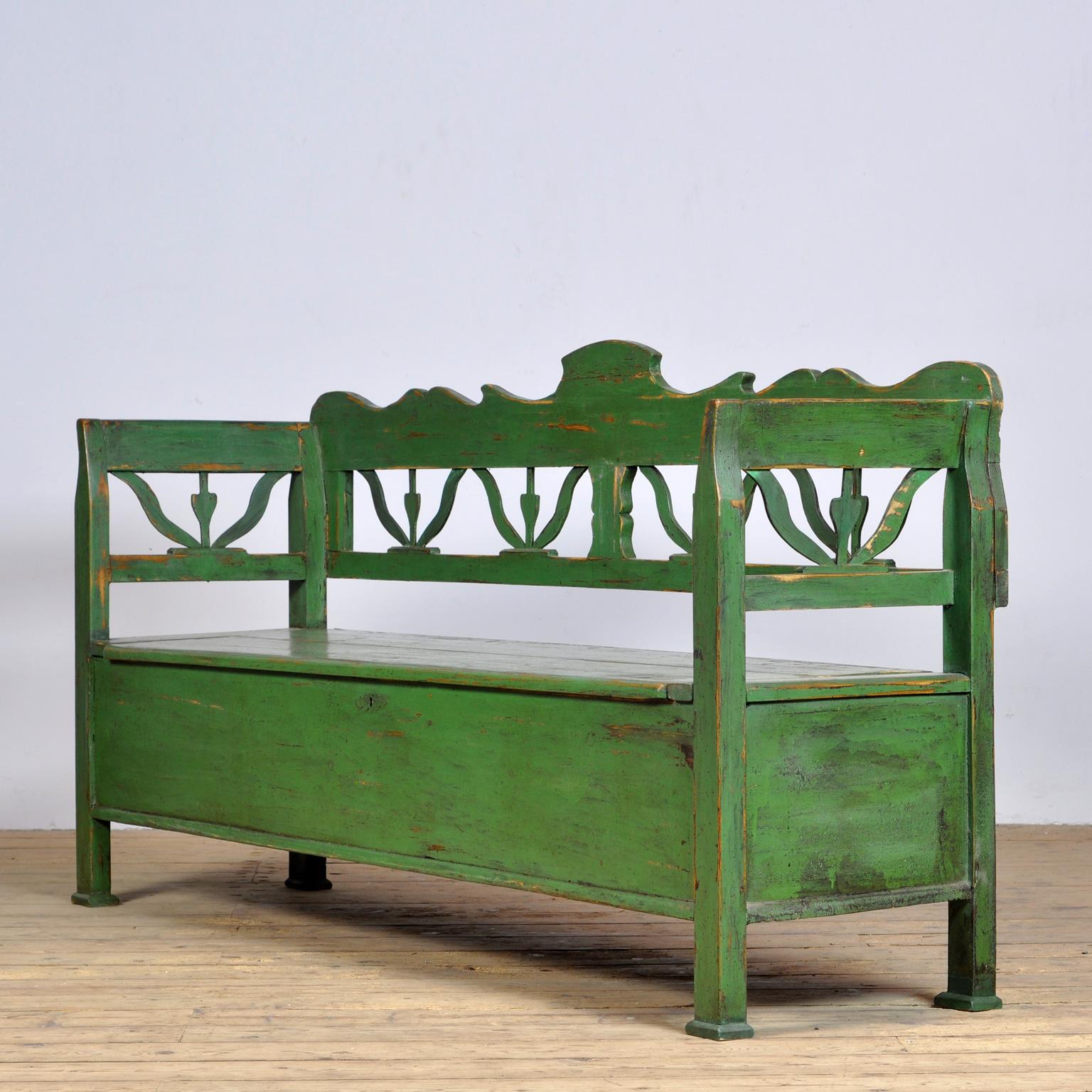 Antique Pine Bench, 1920s 10