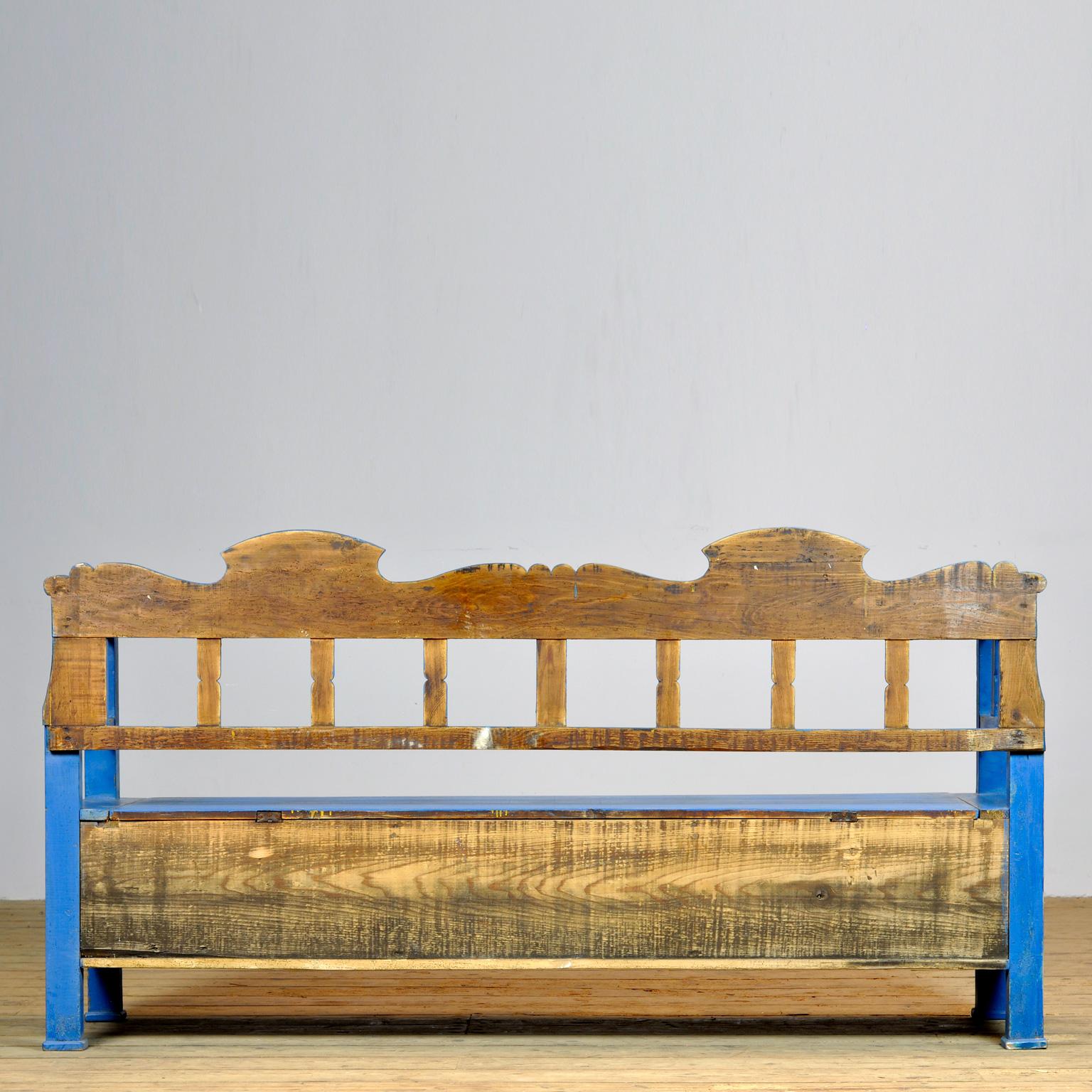 Antique Pine Bench, 1920s 10