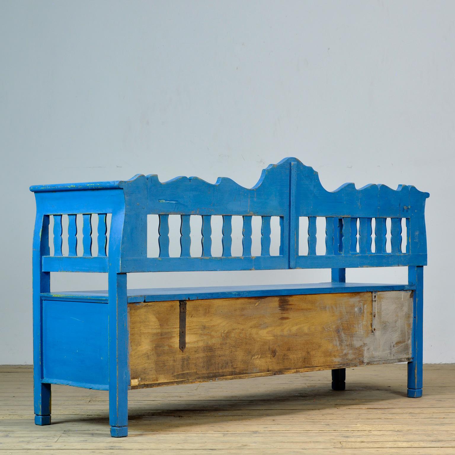 Antique Pine Bench, 1920s For Sale 10
