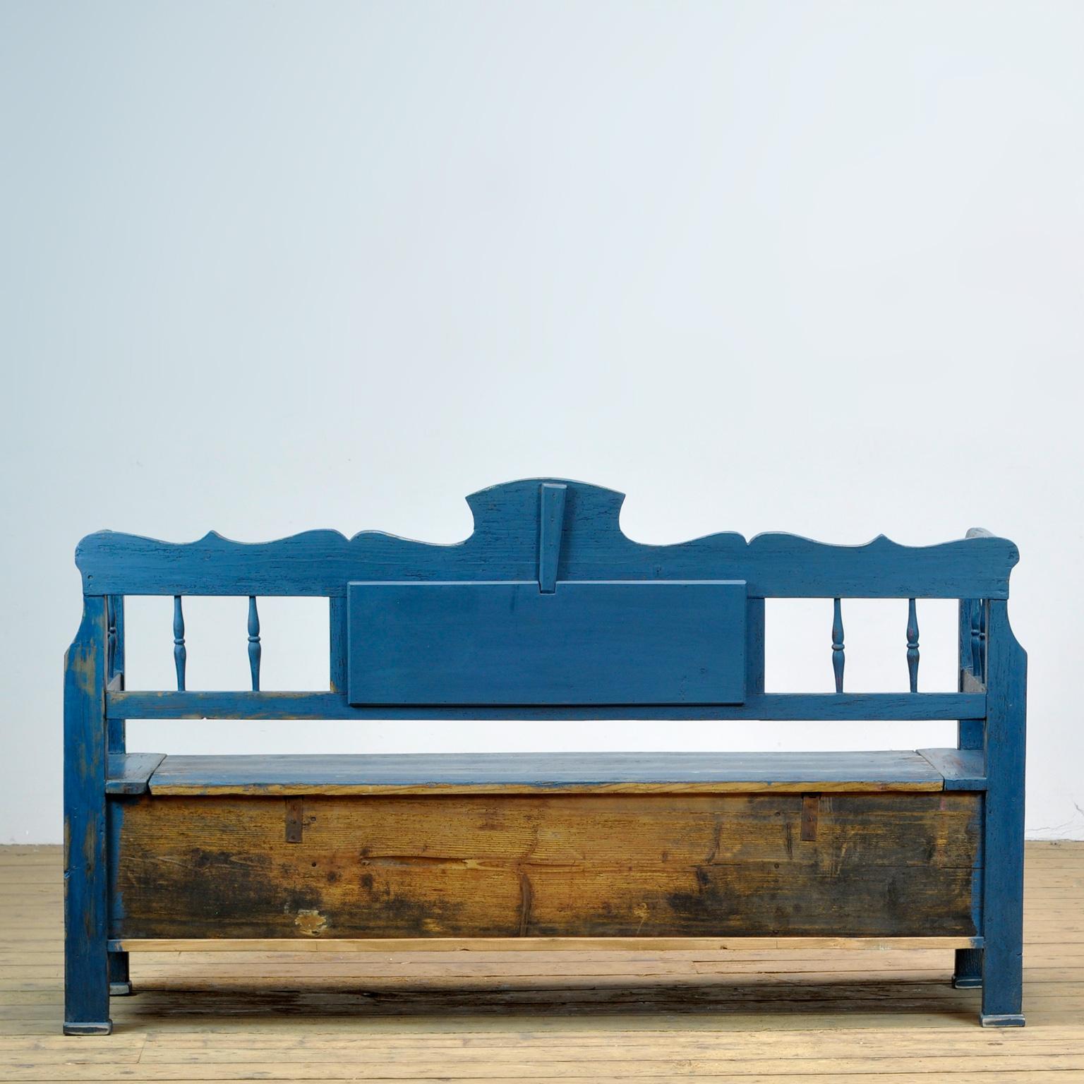 Antique Pine Bench, 1920s For Sale 9