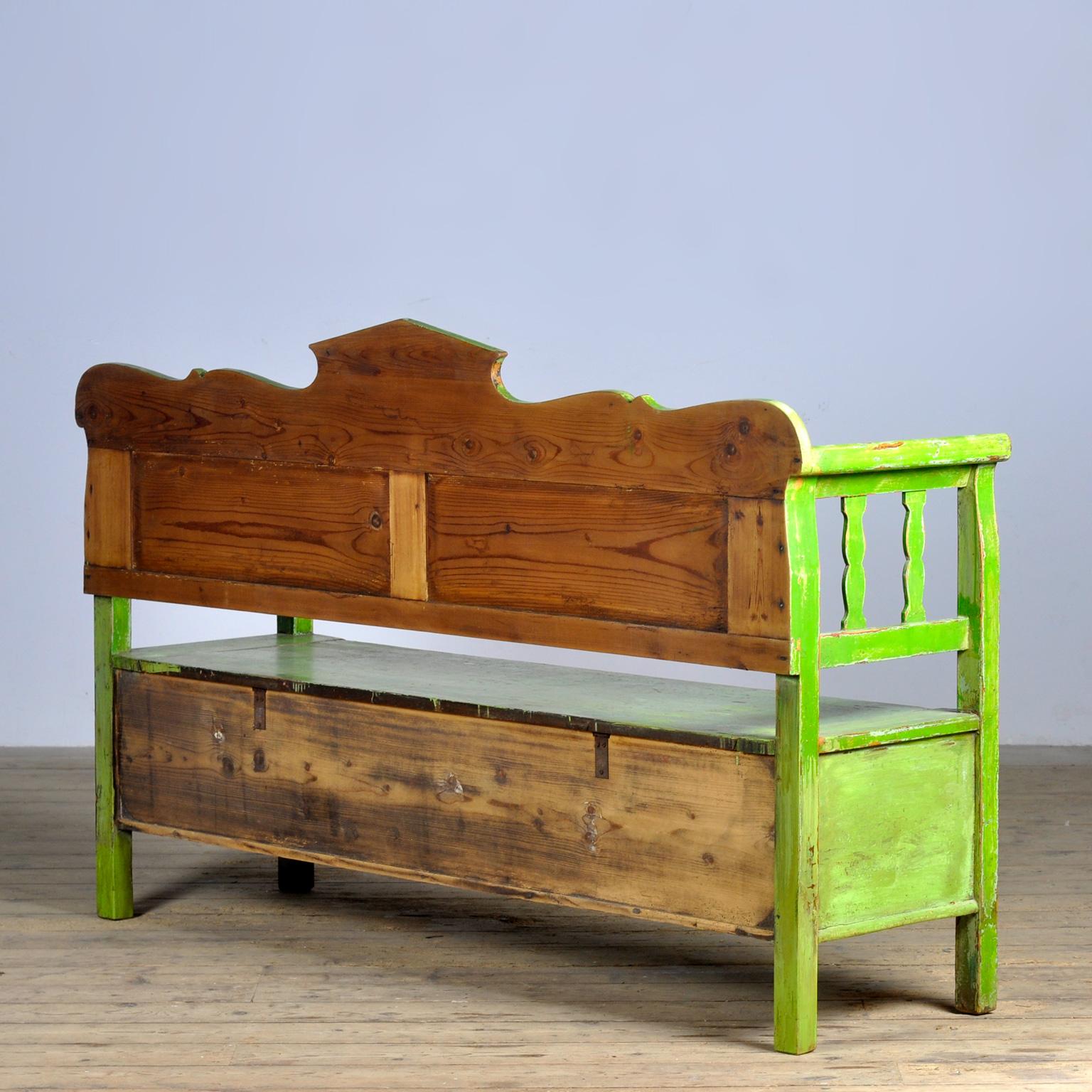 Antique Pine Bench, 1920’s For Sale 9