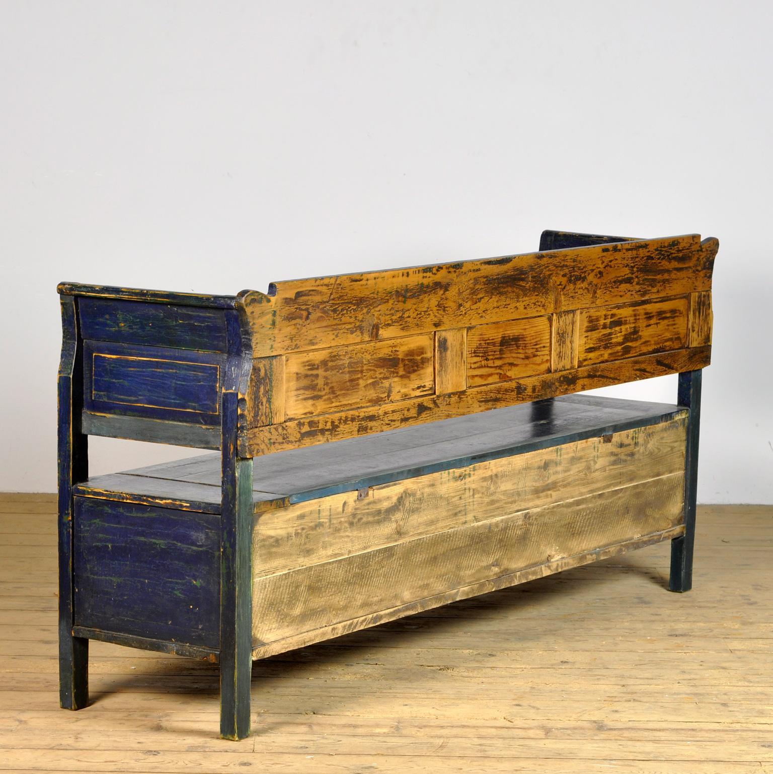 Antique Pine Bench, 1920s For Sale 11
