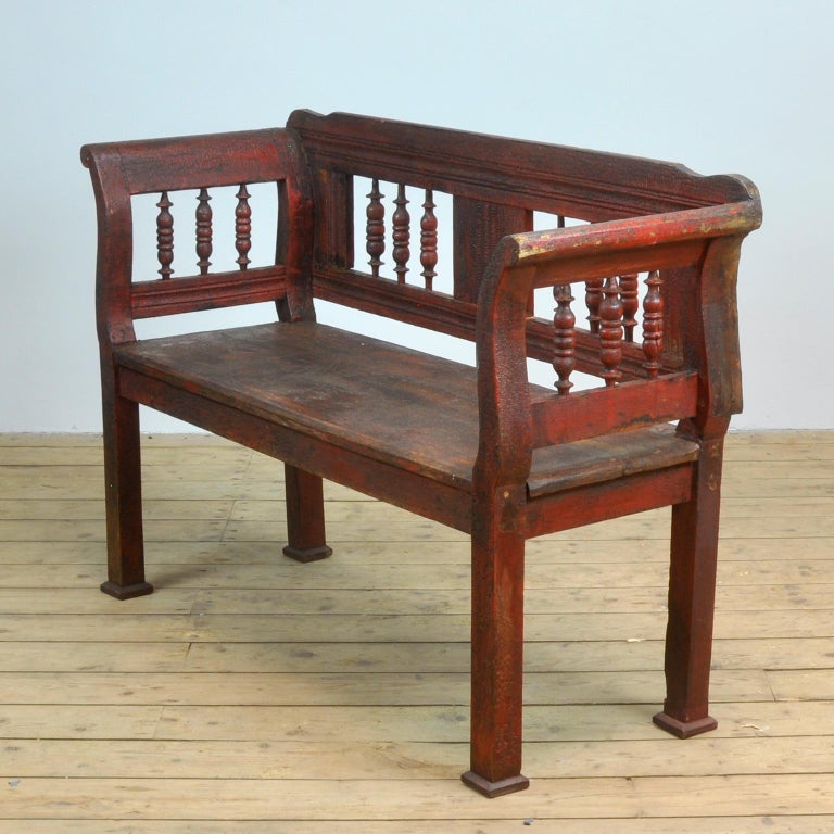 Antique Pine Bench, 1920s at 1stDibs
