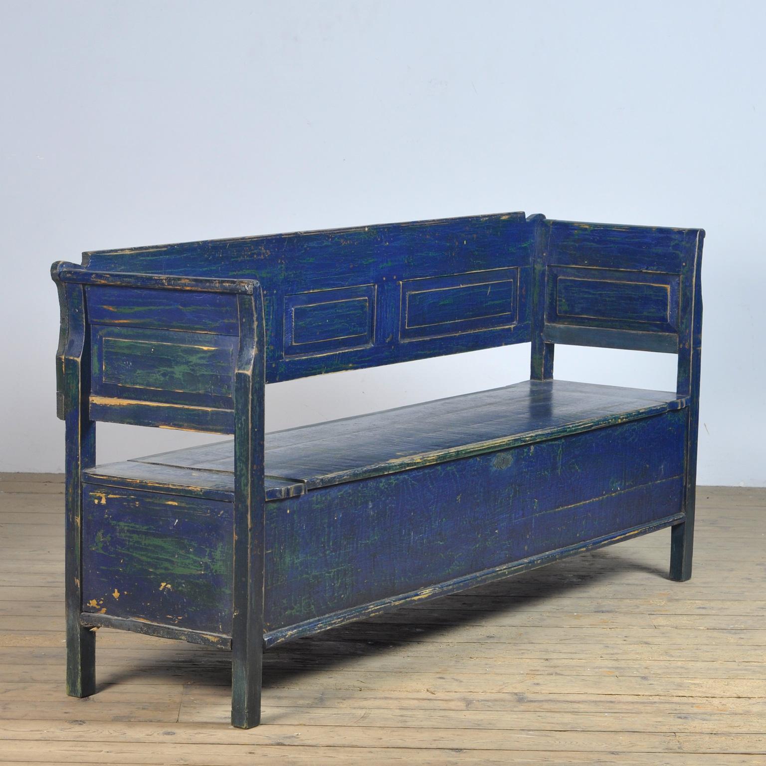 Rustic Antique Pine Bench, 1920s For Sale