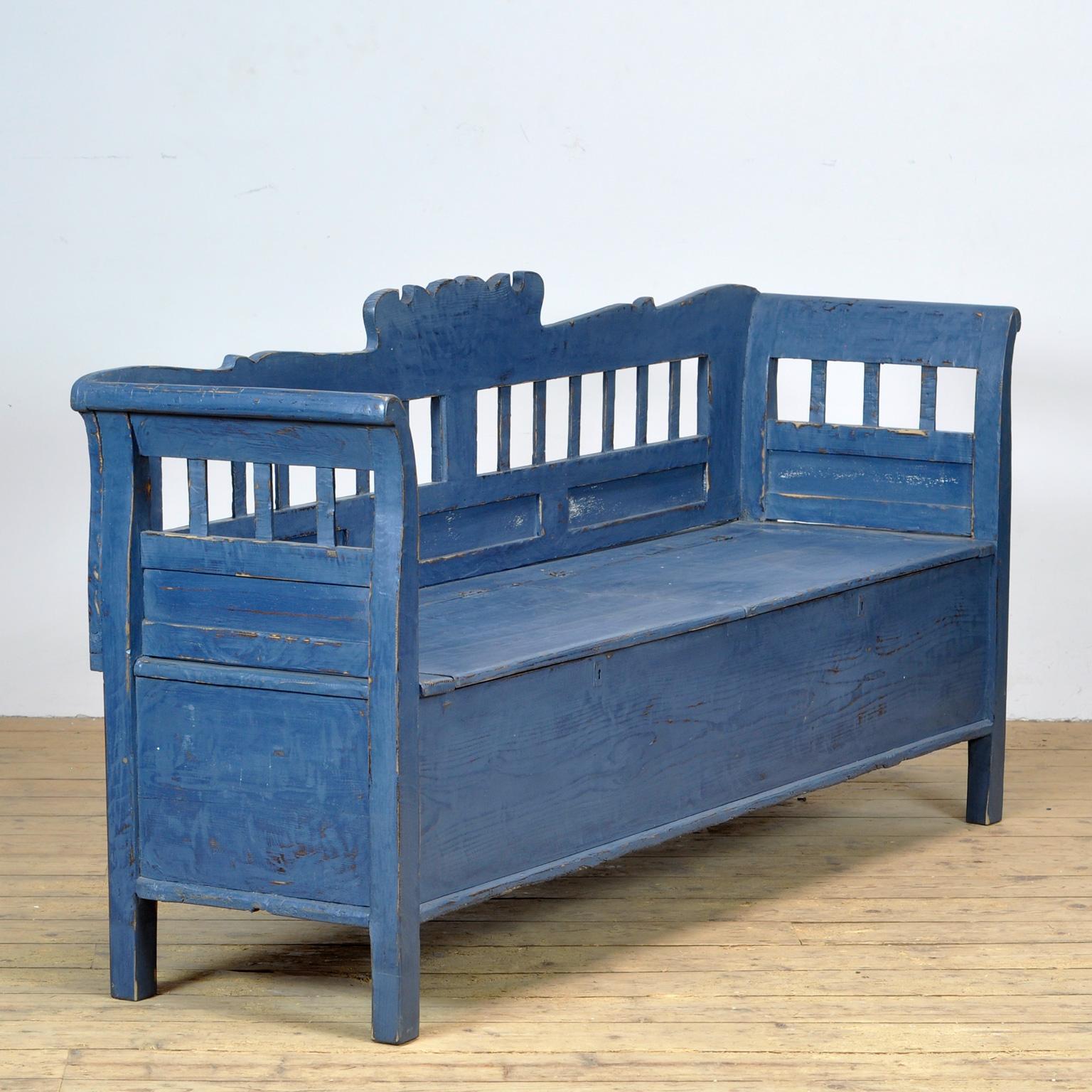 Rustic Antique Pine Bench, 1920s