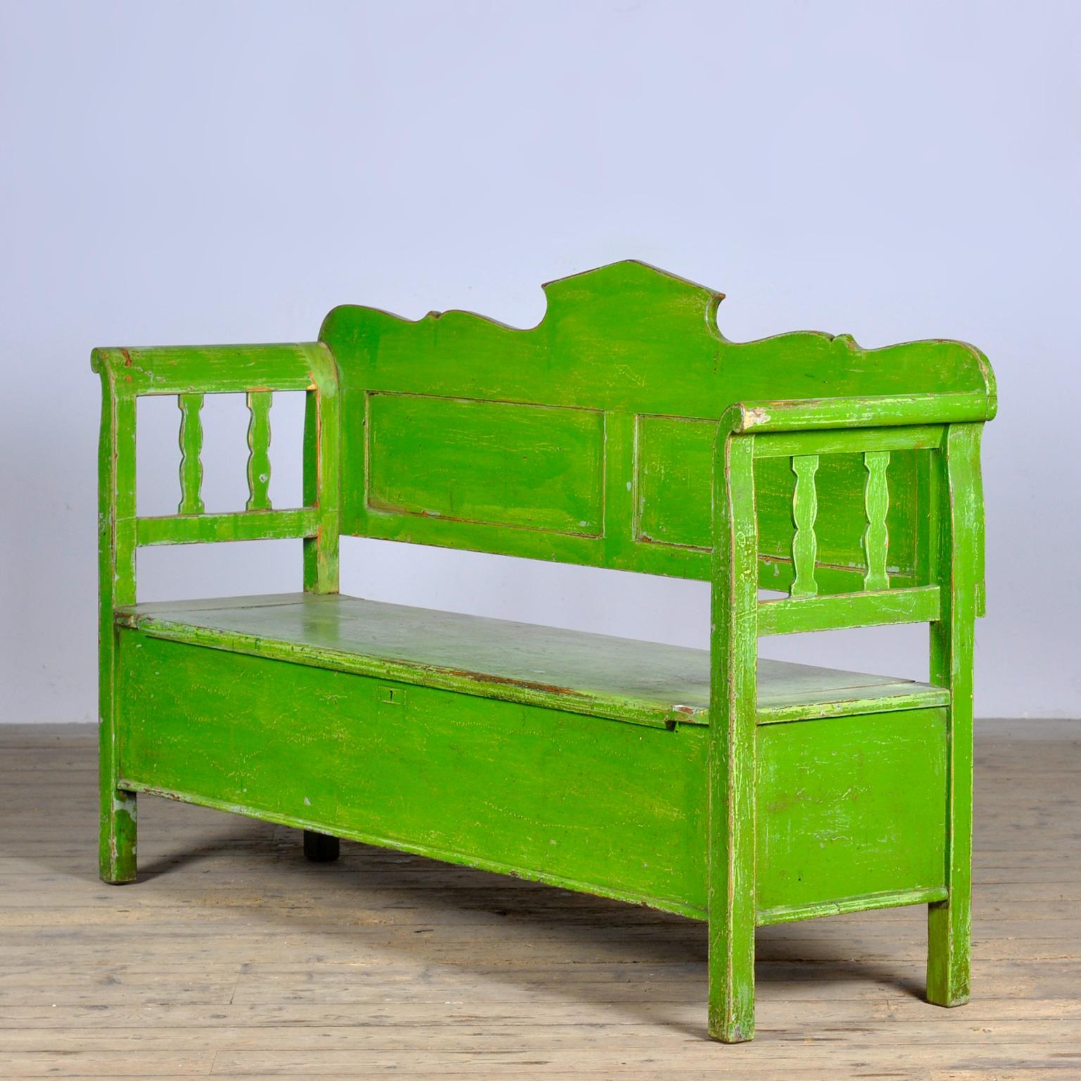 Rustic Antique Pine Bench, 1920’s For Sale