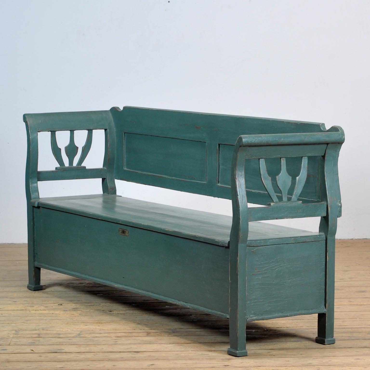 Hungarian Antique Pine Bench, 1920s