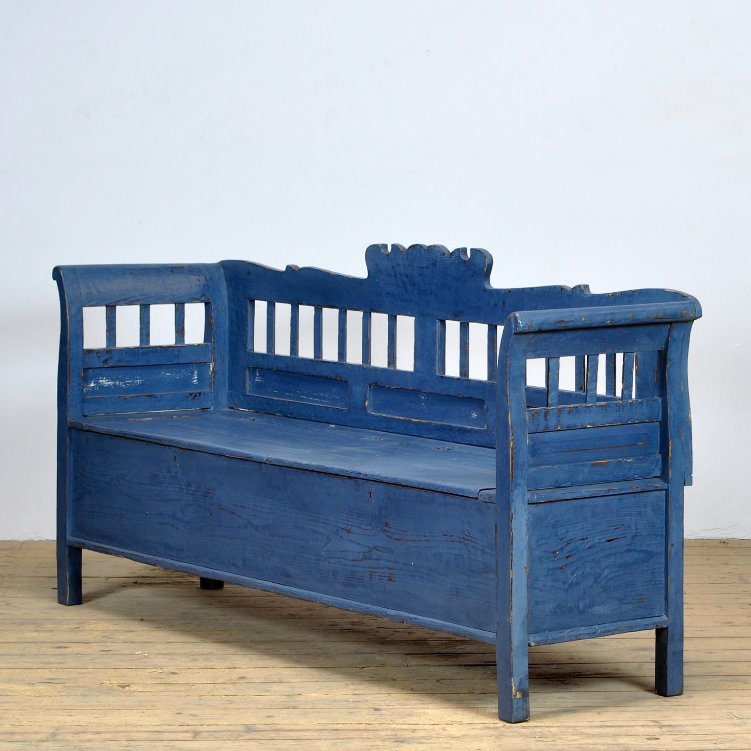 Hungarian Antique Pine Bench, 1920s