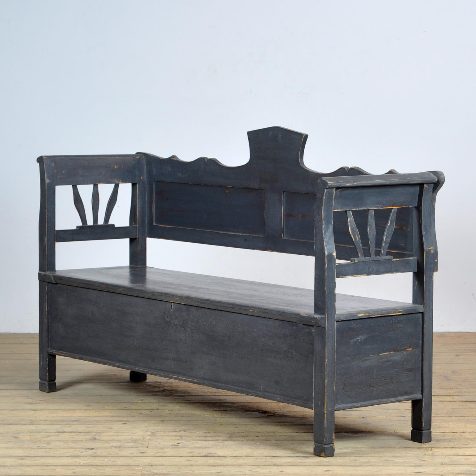 Rustic Antique Pine Bench, 1920s For Sale