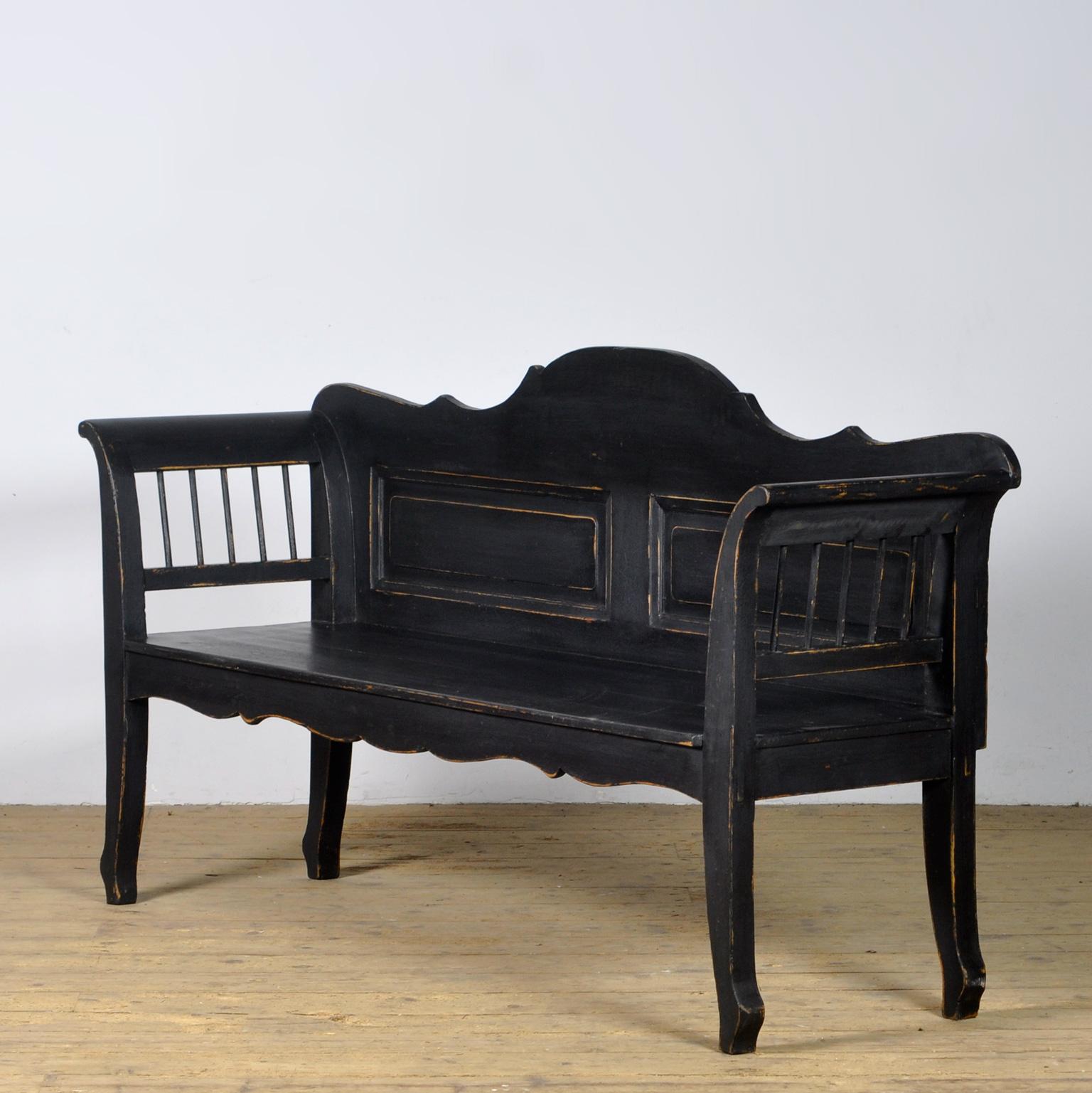 Hungarian Antique Pine Bench, 1920s For Sale