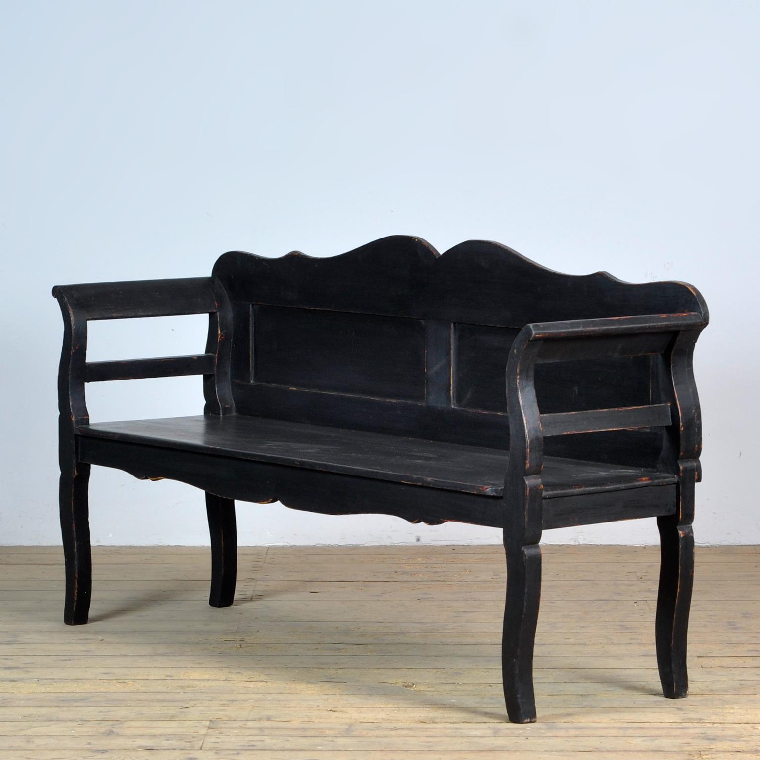 Hungarian Antique Pine Bench, 1920s
