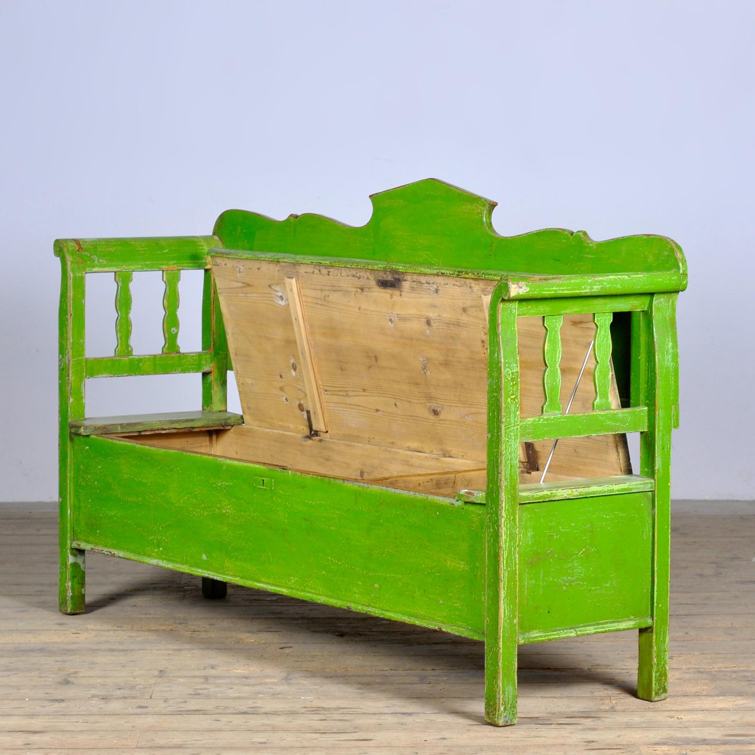 Hungarian Antique Pine Bench, 1920’s For Sale