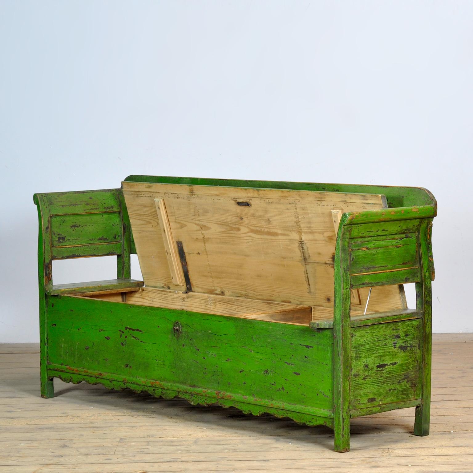 Banc en pin ancien, années 1920 Bon état - En vente à Amsterdam, Noord Holland