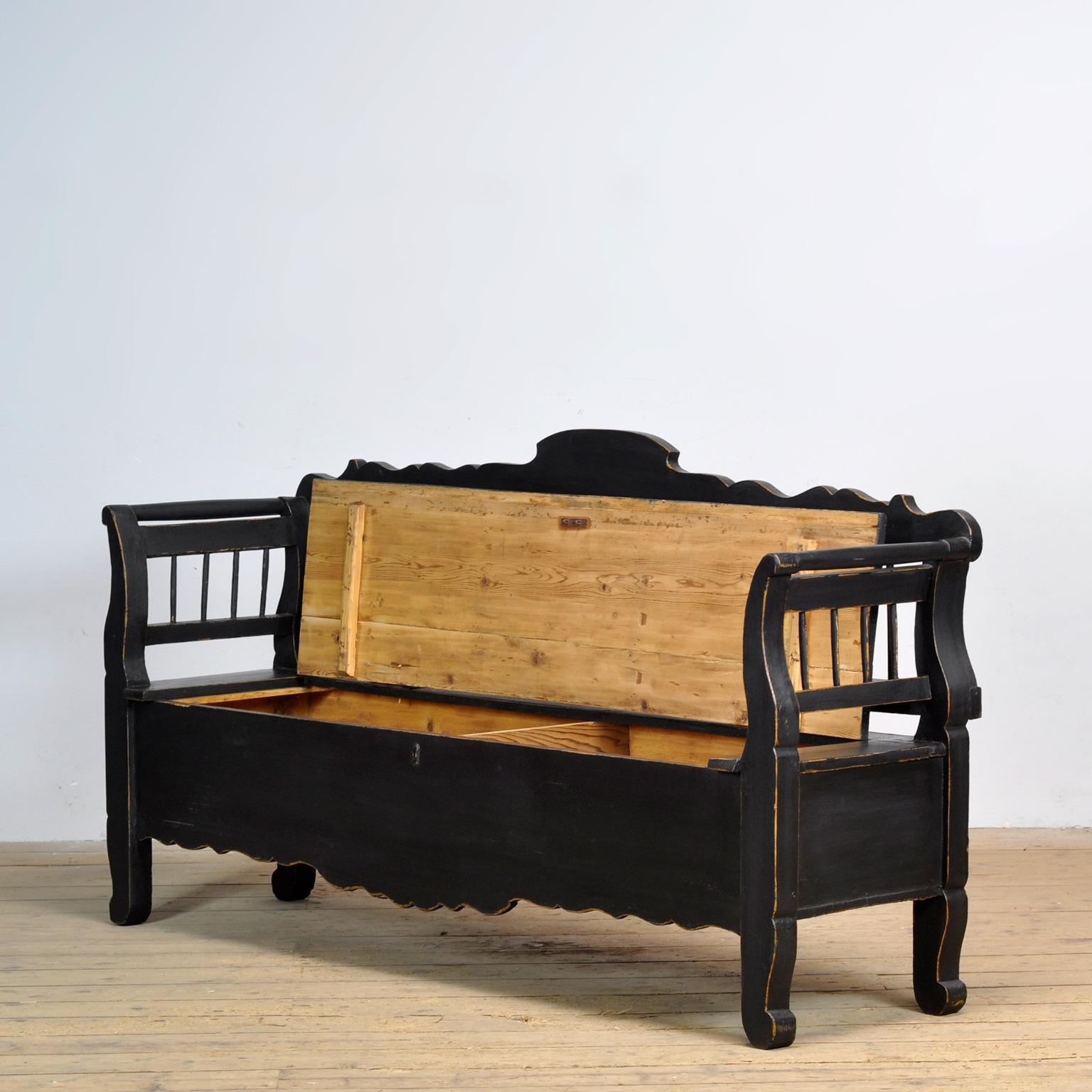 Painted Antique Pine Bench, 1920’s