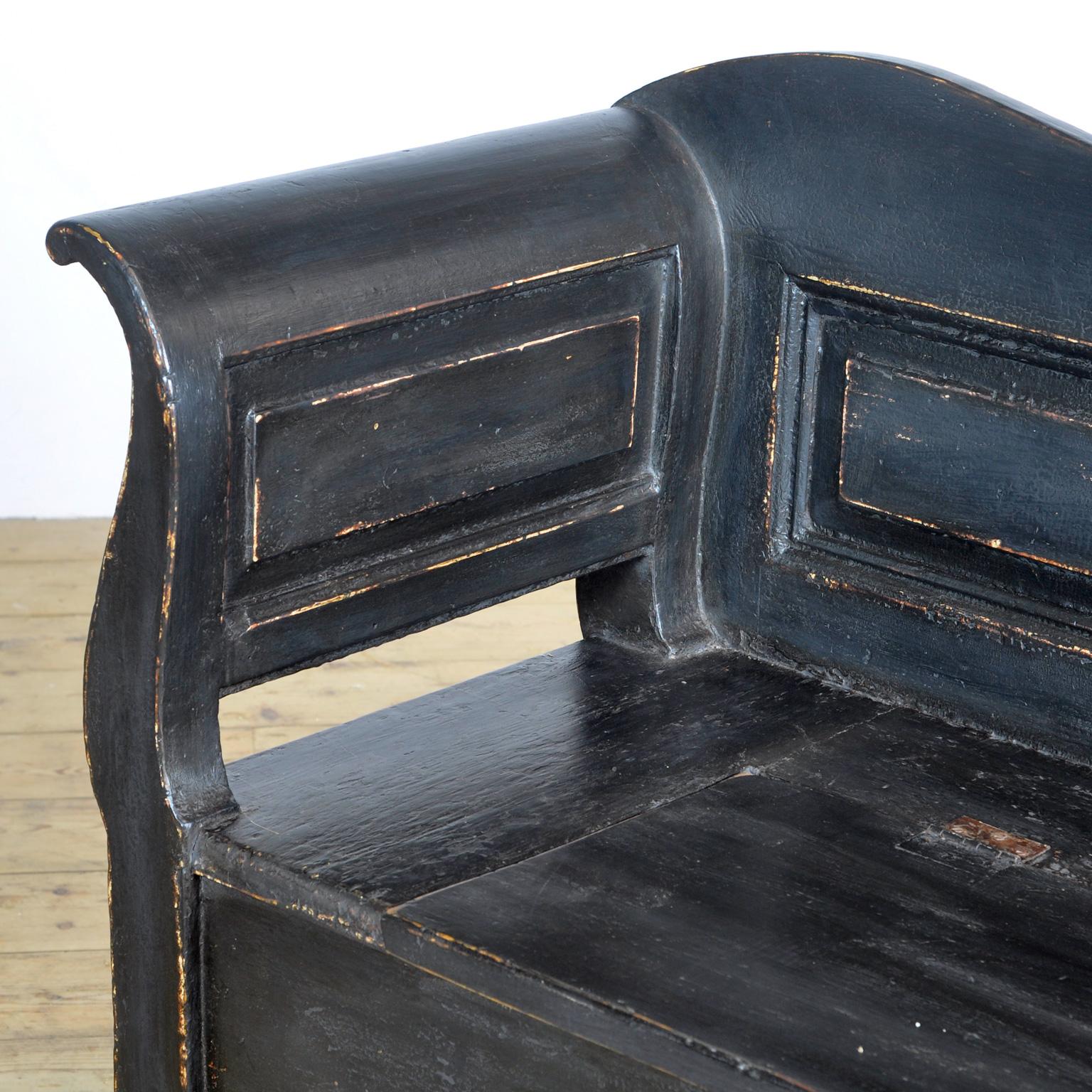 Hungarian Antique Pine Bench, 1920s For Sale