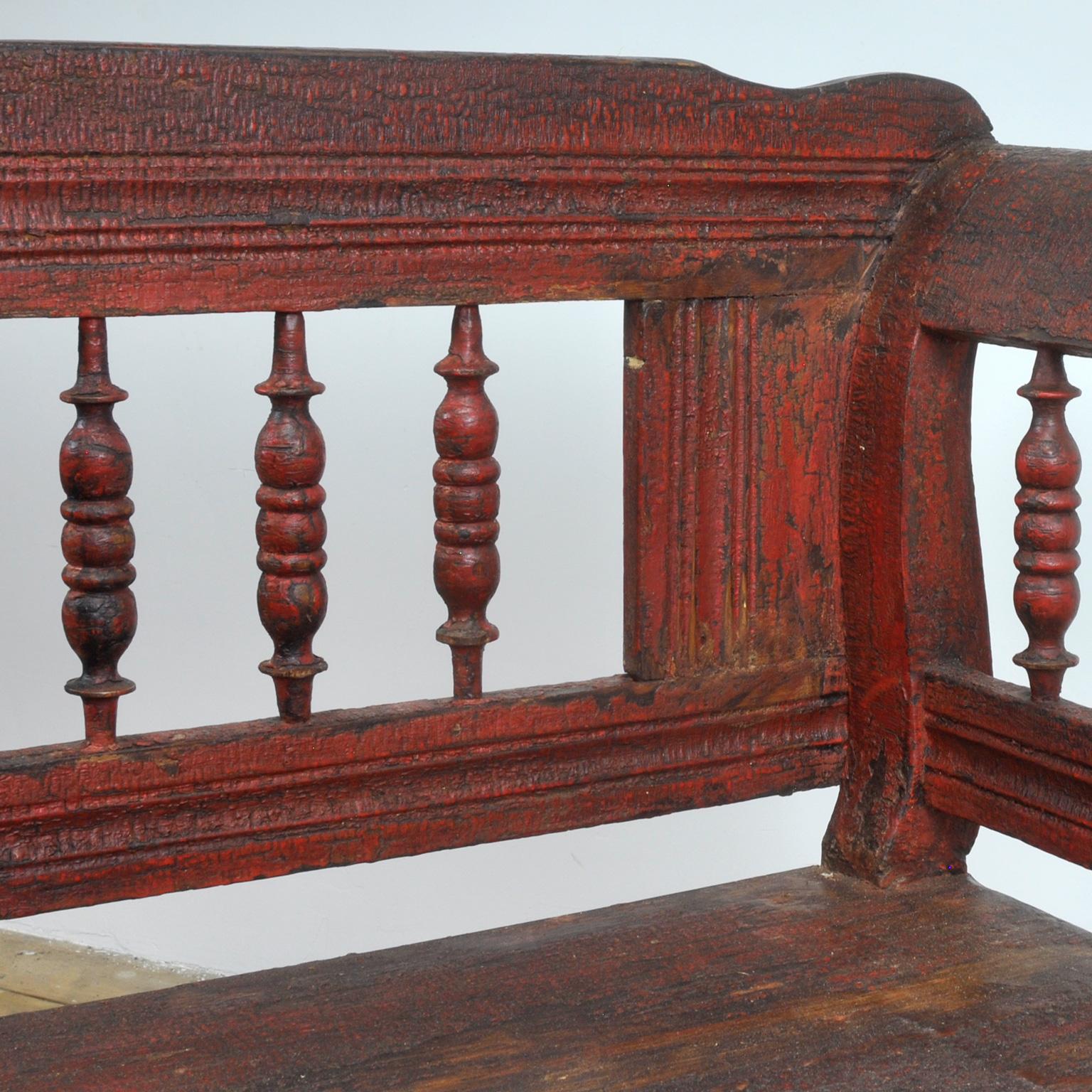 Antique Pine Bench, 1920s 1