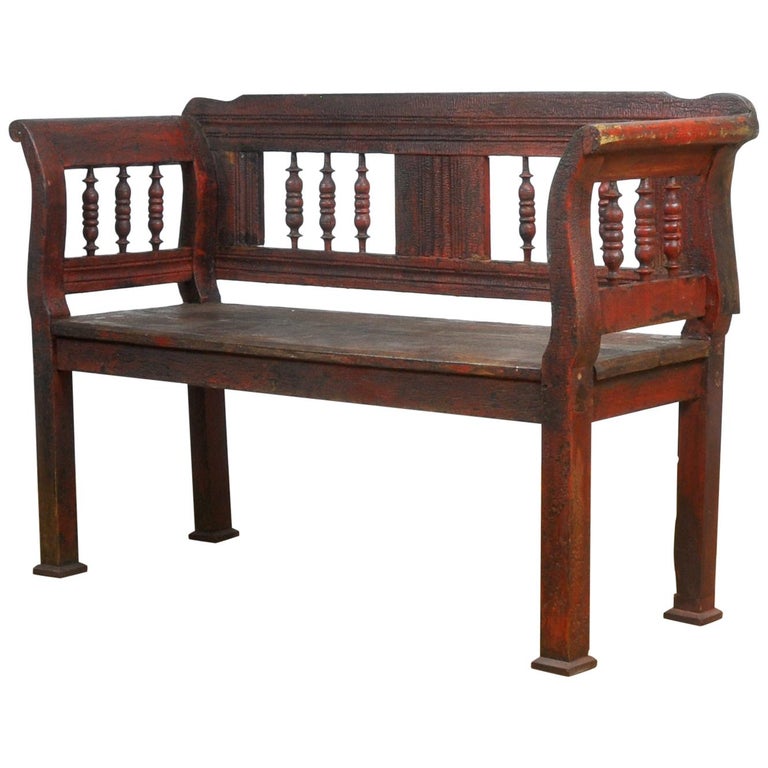 Antique Pine Bench, 1920s at 1stDibs