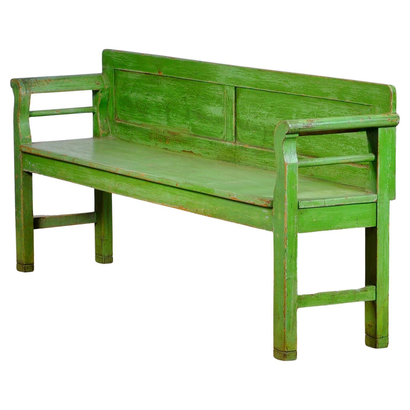 Antique American Pine Sawbuck Table and Benches at 1stDibs