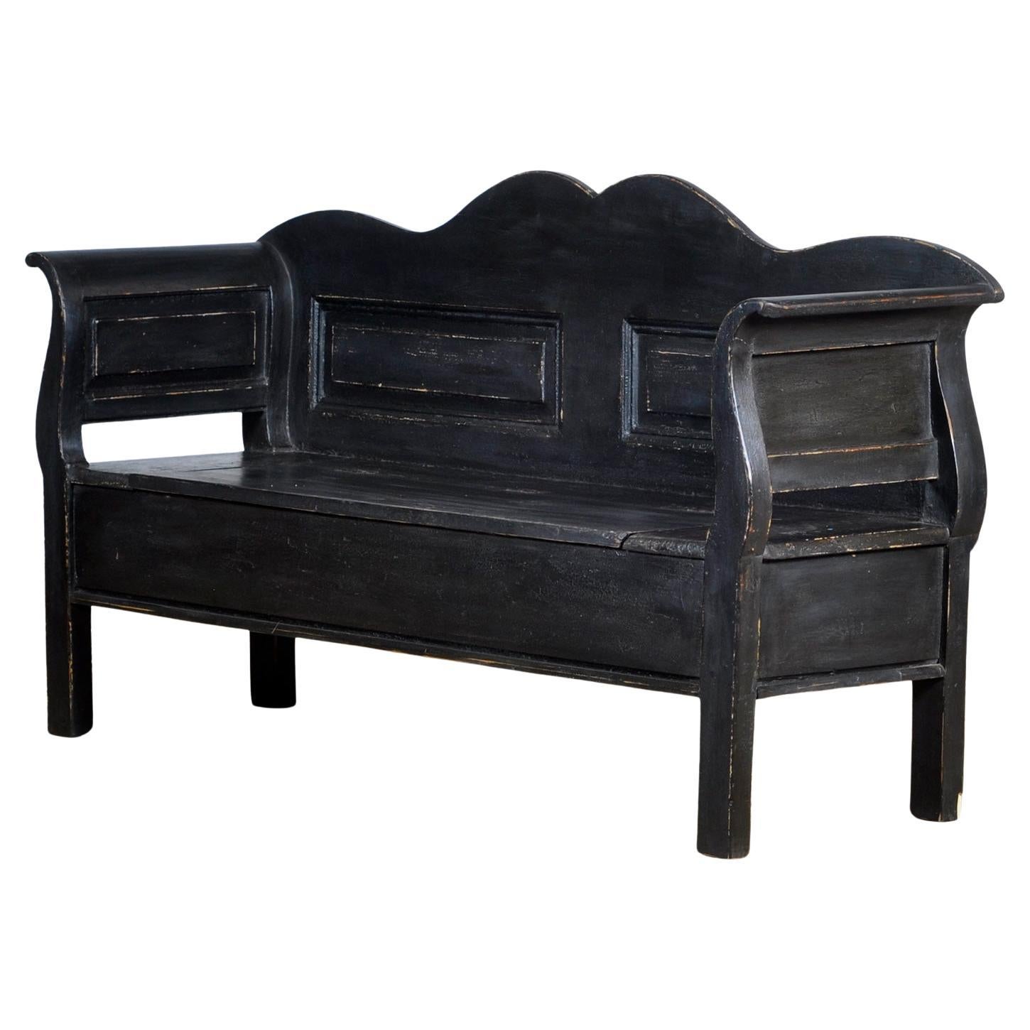 Antique Pine Bench, 1920s For Sale