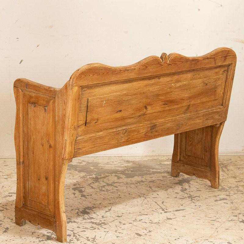 English Antique Pine Bench from Sweden, circa 1880