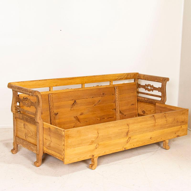 pine bench with storage