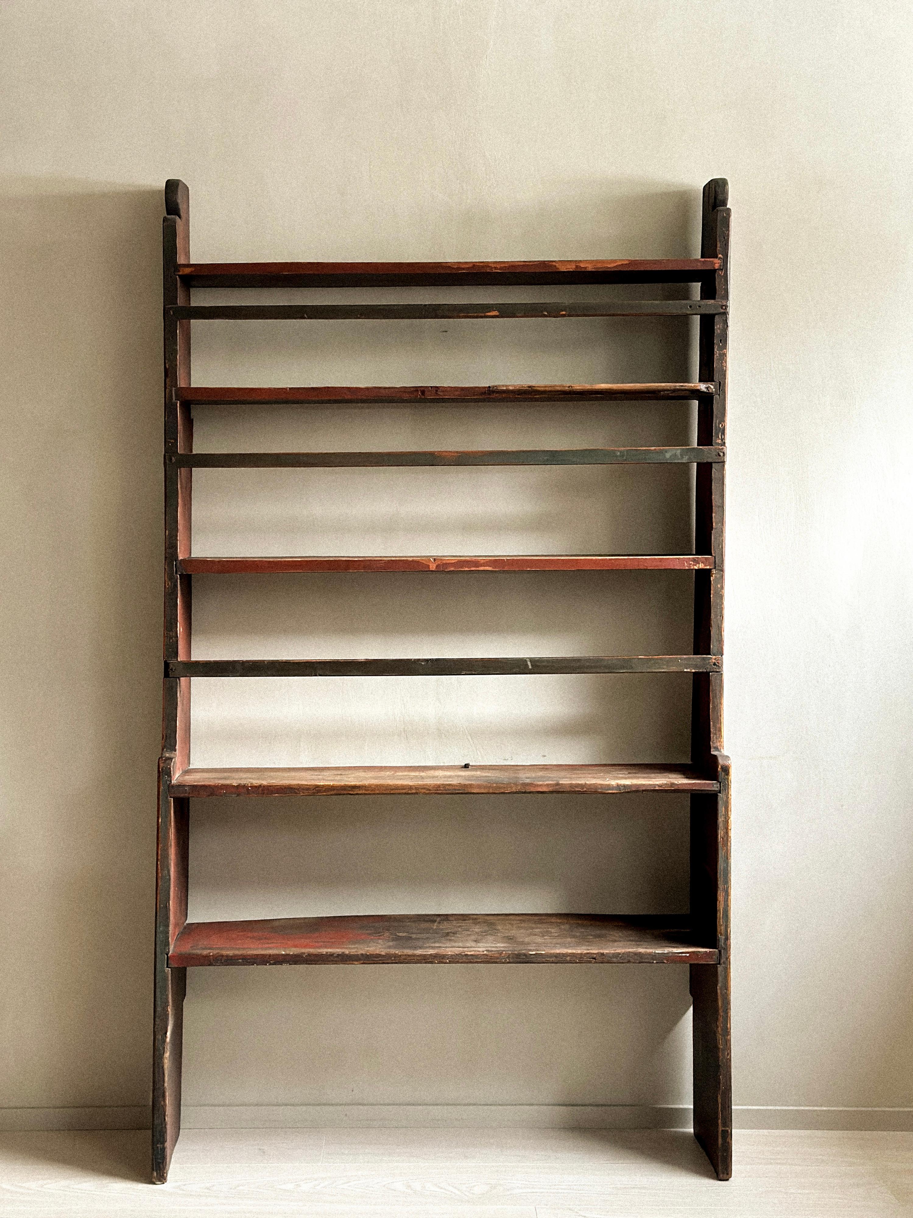 Antique Pine Book Shelf, Wabi Sabi , Scandinavia 1800s For Sale 3