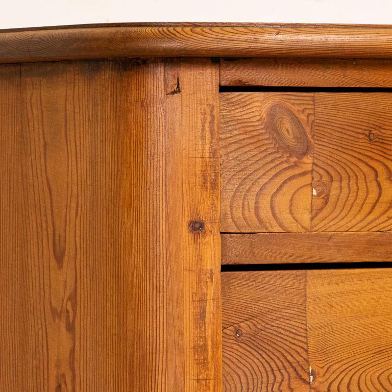 Antique Pine Bow Front Chest of 4 Drawers 1