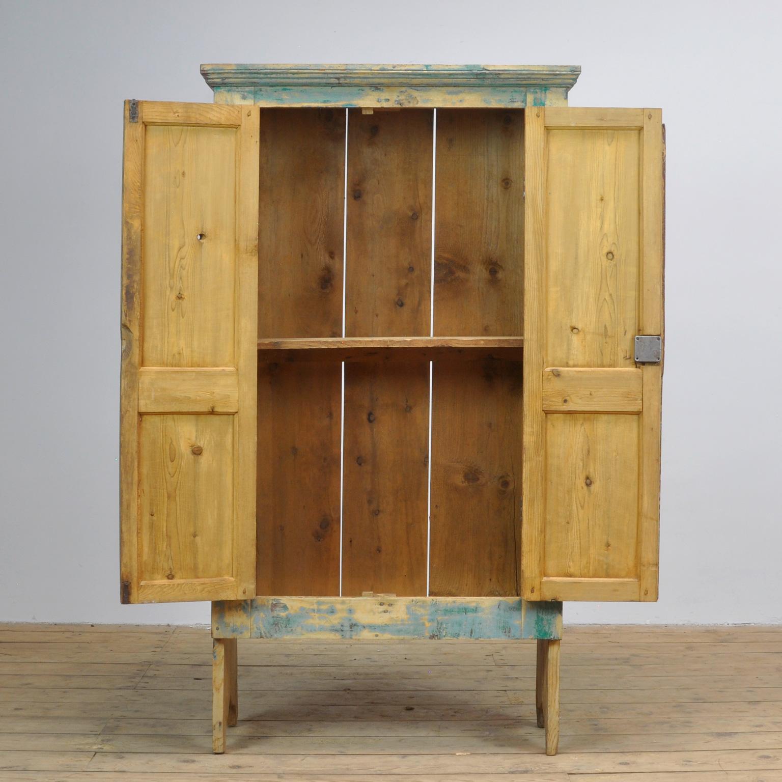 Rustic Antique Pine Cabinet from Moldova, circa 1910