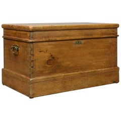 Antique Pine Carriage Chest, English, Victorian, Blanket Box, Trunk, circa 1890